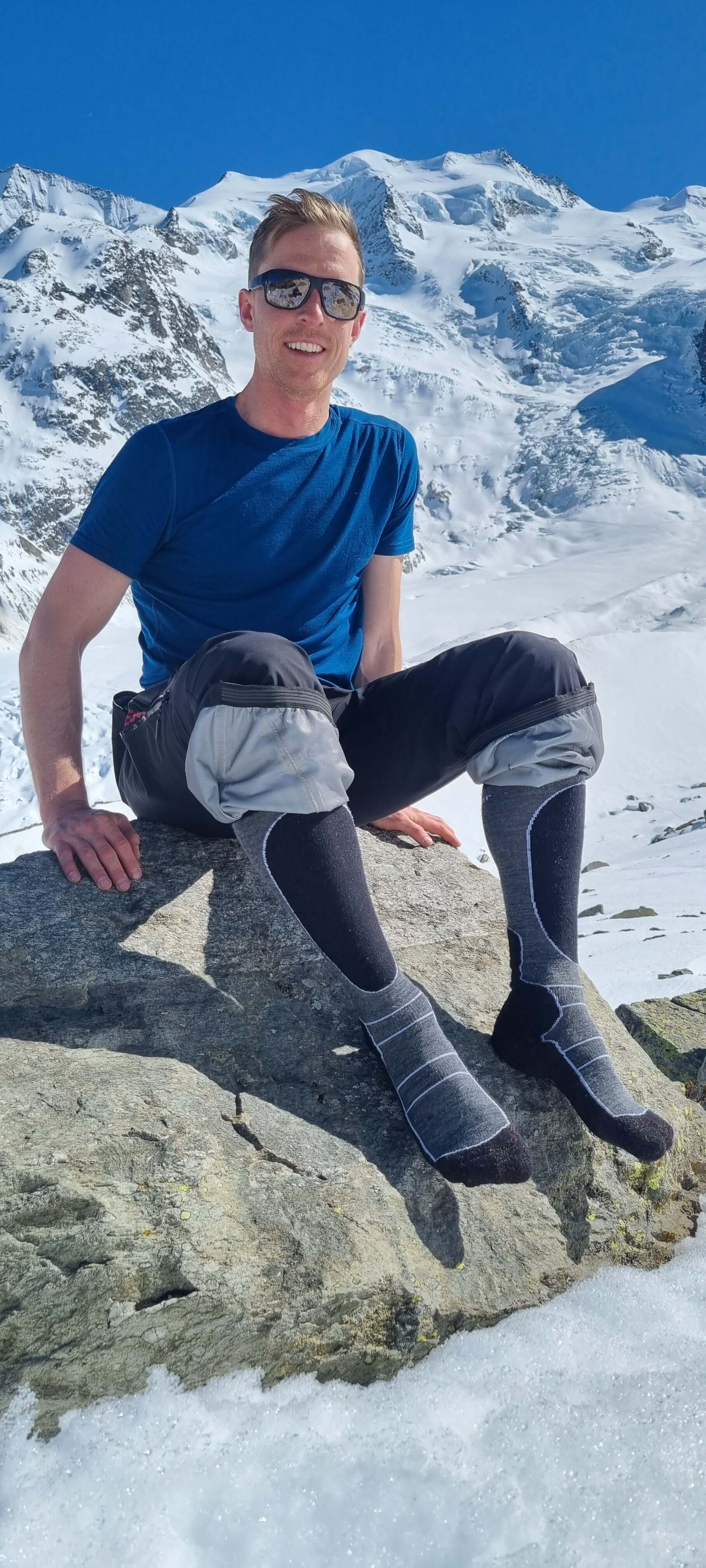 Kupfer Skisocke mit leichter Polsterung