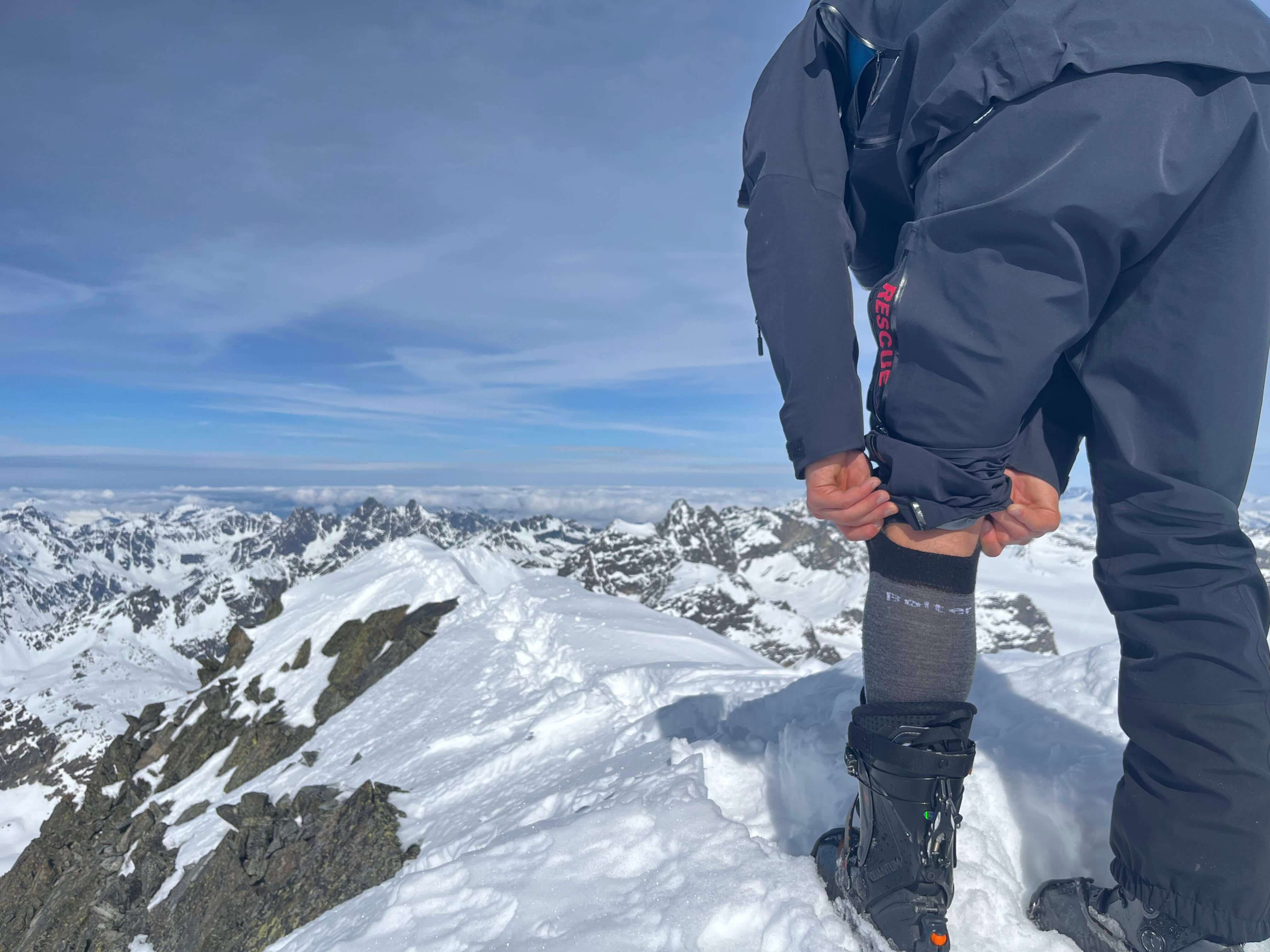 Kupfer Skisocke mit leichter Polsterung
