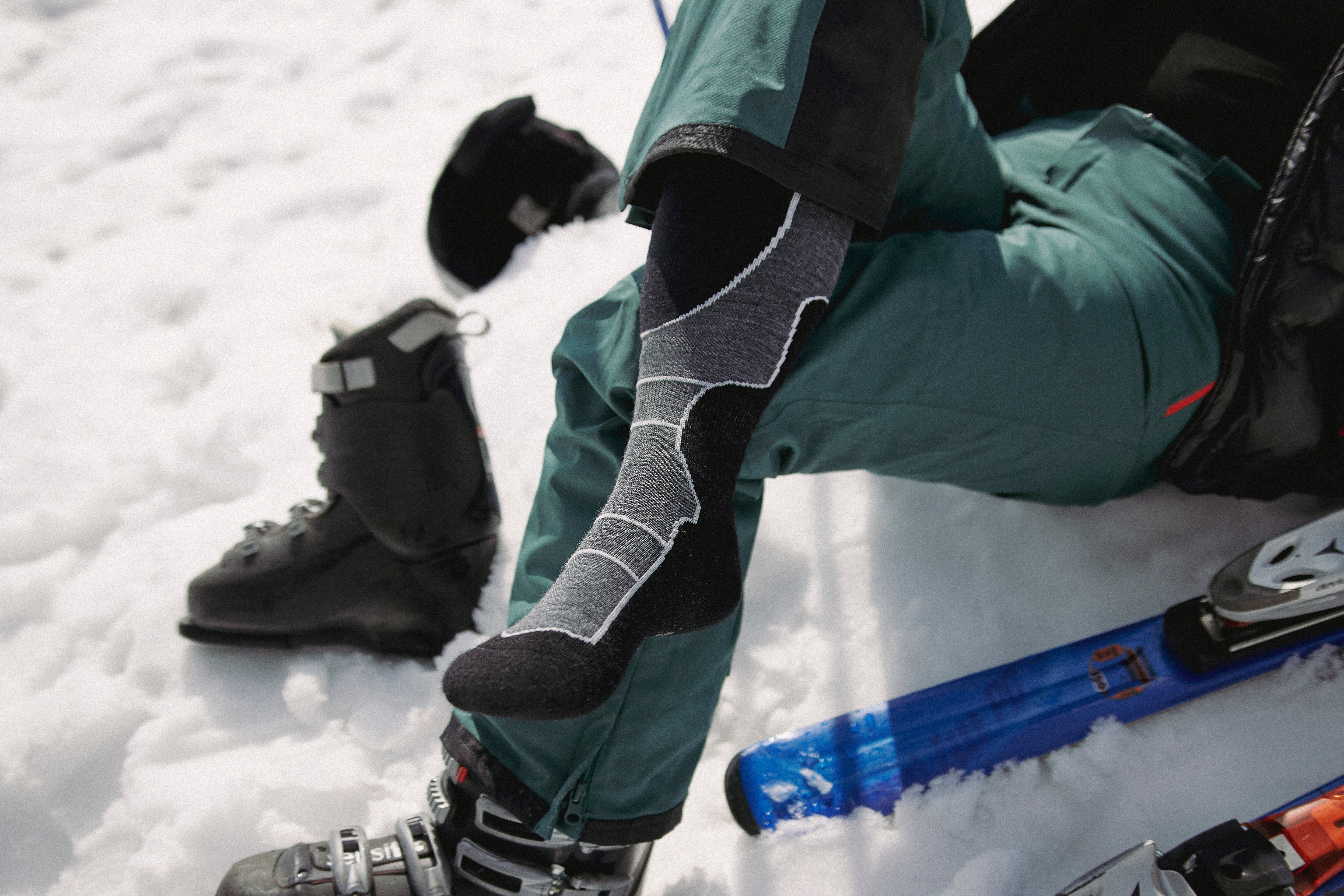 Skisocken aus Merinowolle mit leichter Polsterung