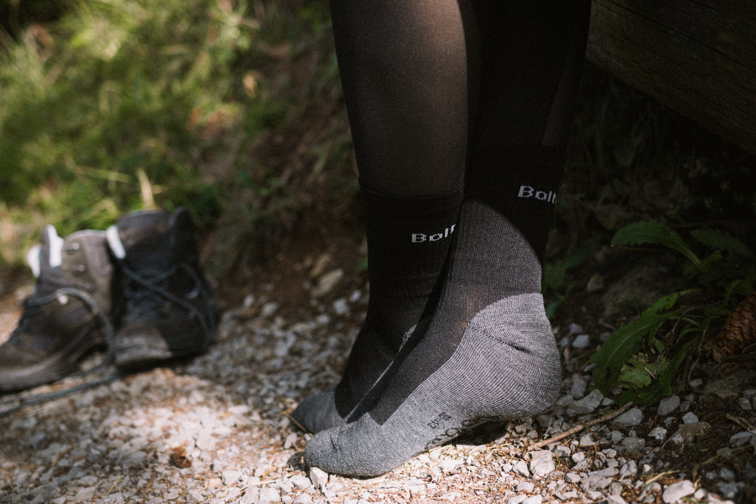 Sport-Kurzsocke aus Merinowolle und Seide mit Stützfunktion