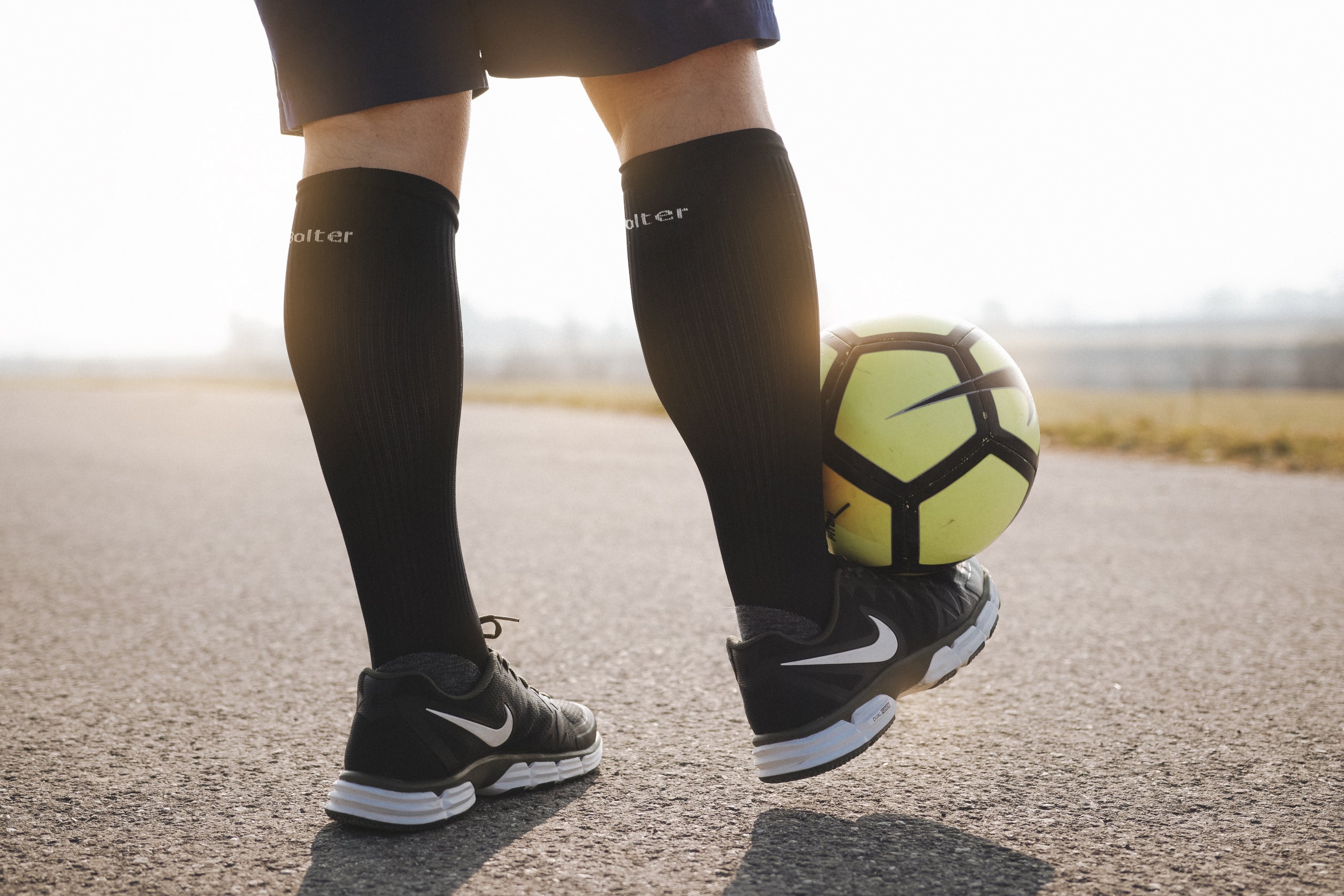 Kupfer Sport-Kniestrumpf aus Merinowolle mit Stützfunktion