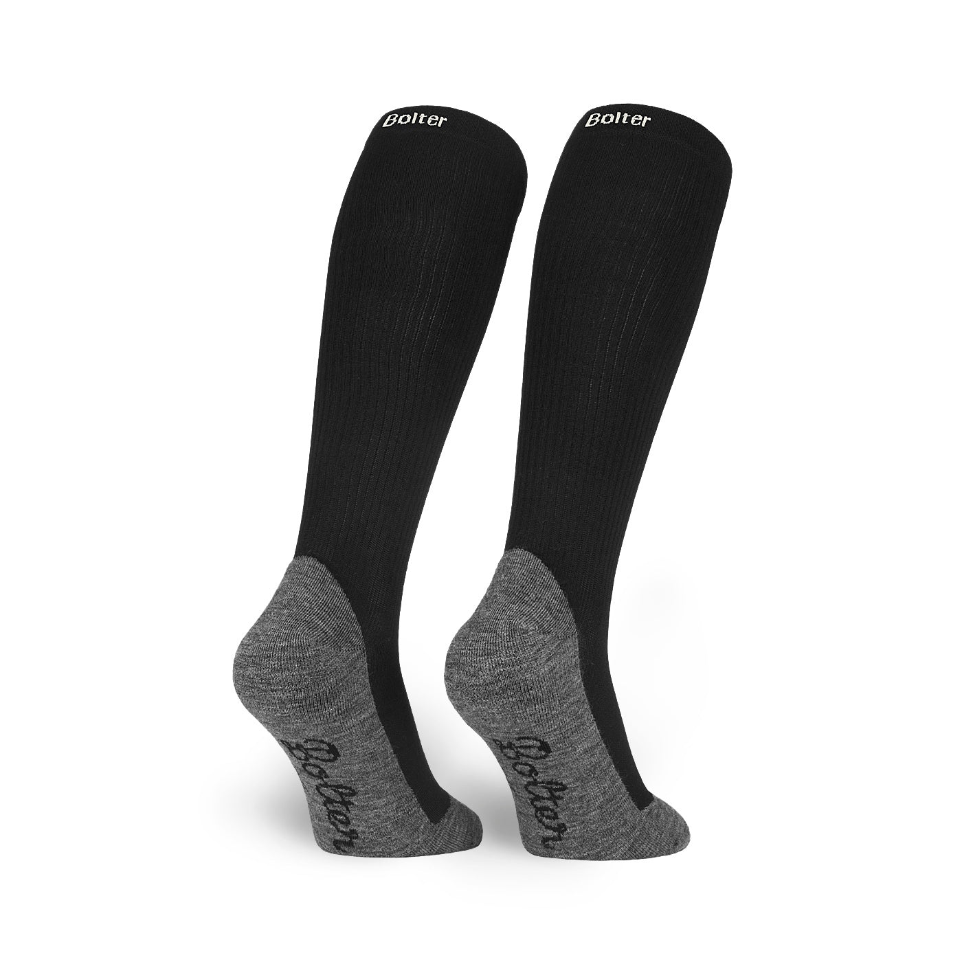 Merino-Stützkniestrumpf mit Seide