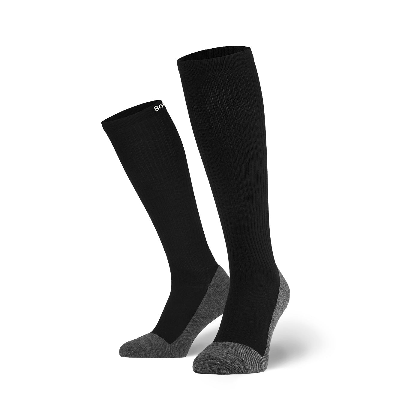 Merino-Stützkniestrumpf mit Seide