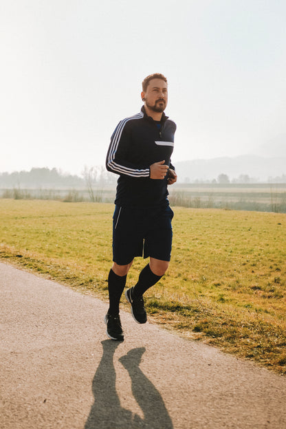 Merino-Stützkniestrumpf mit Seide