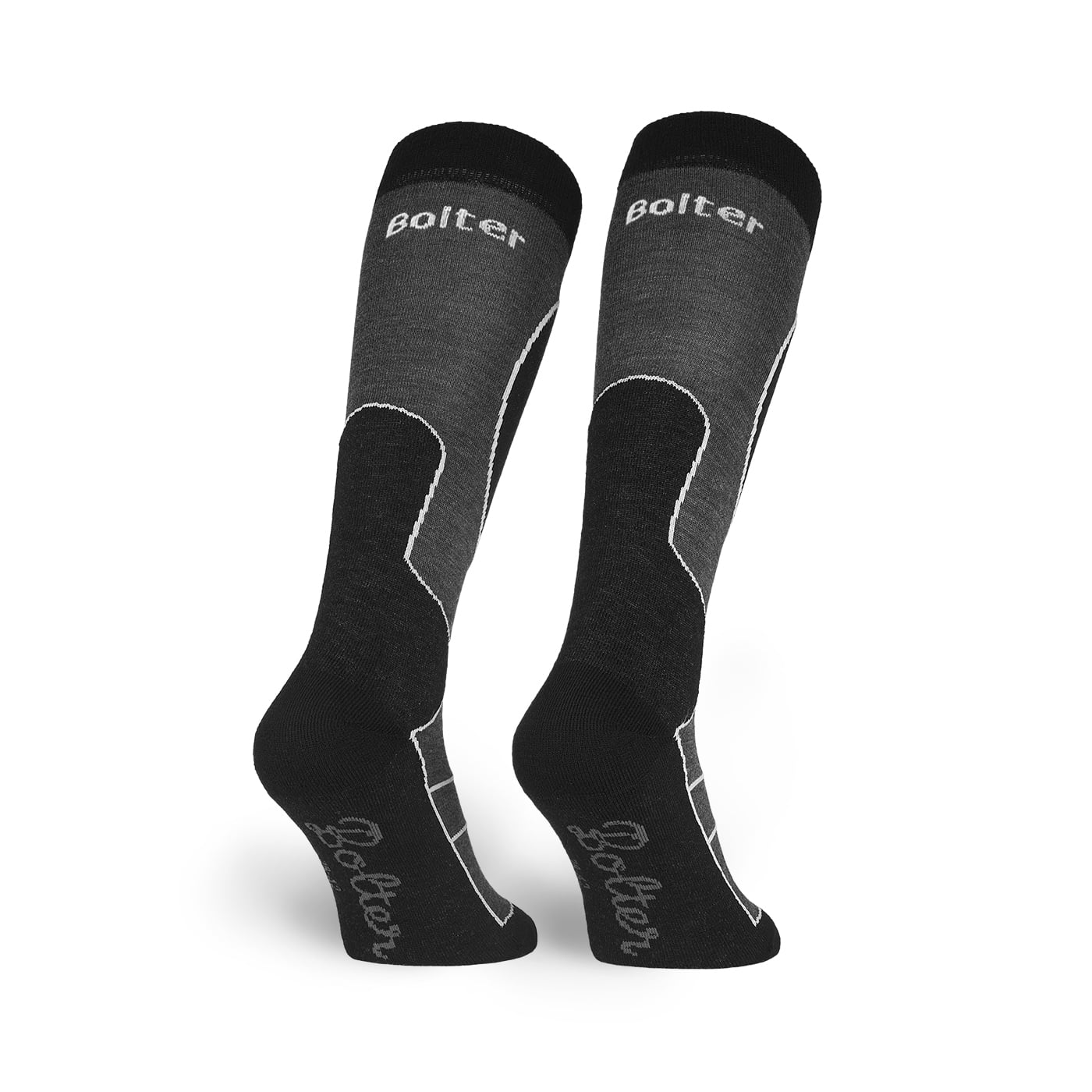 bolter socken skisocke von hinten mit logo